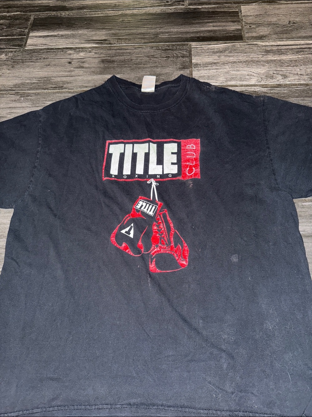 TITLE Boxing Club Graphic Tee - Black with Red & White Print